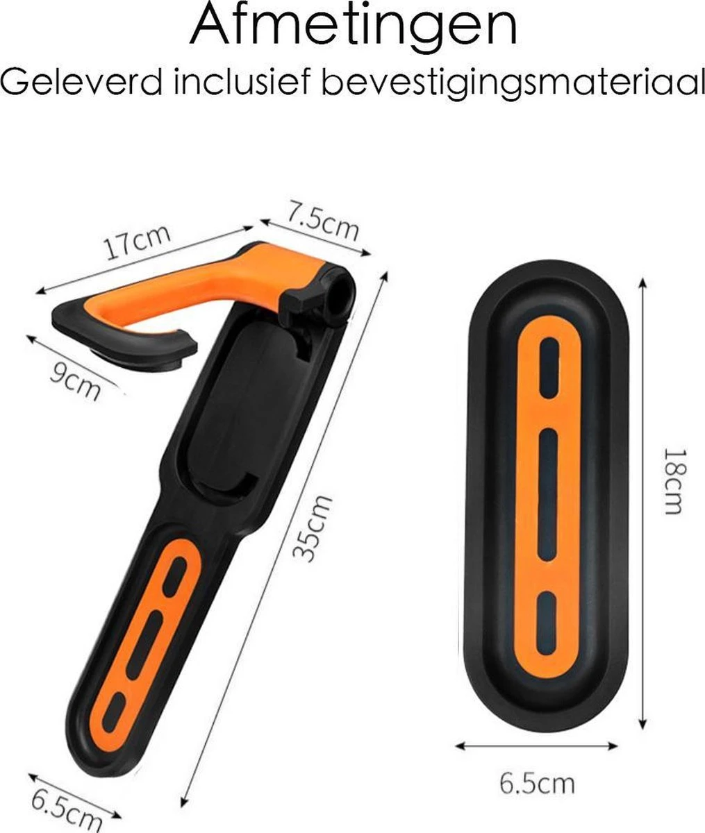 Fiets Ophangbeugel - Zwart / Oranje - Cycling WallMount - Muurhouder Fiets - Muurbeugel Wandhouder Wandbeugel - Muurbevestiging Ophangsysteem - Muur Houder Fietsbeugel Fietshaak 4 Fiets Ophangbeugel - Zwart / Oranje - Cycling WallMount - Muurhouder Fiets - Muurbeugel Wandhouder Wandbeugel - Muurbevestiging Ophangsysteem - Muur Houder Fietsbeugel Fietshaak - Afbeelding 2
