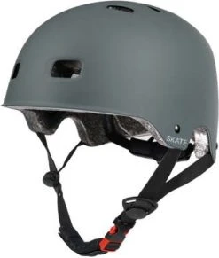 GOOFF® Skate Snorscooter Helm | Brede Pasvorm | 14x Ventilatie | Matgrijs | Lichtgewicht (L)