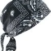 Zwart/witte Paisley Bandana Hoofdaccessoire - Zac's Alter Ego