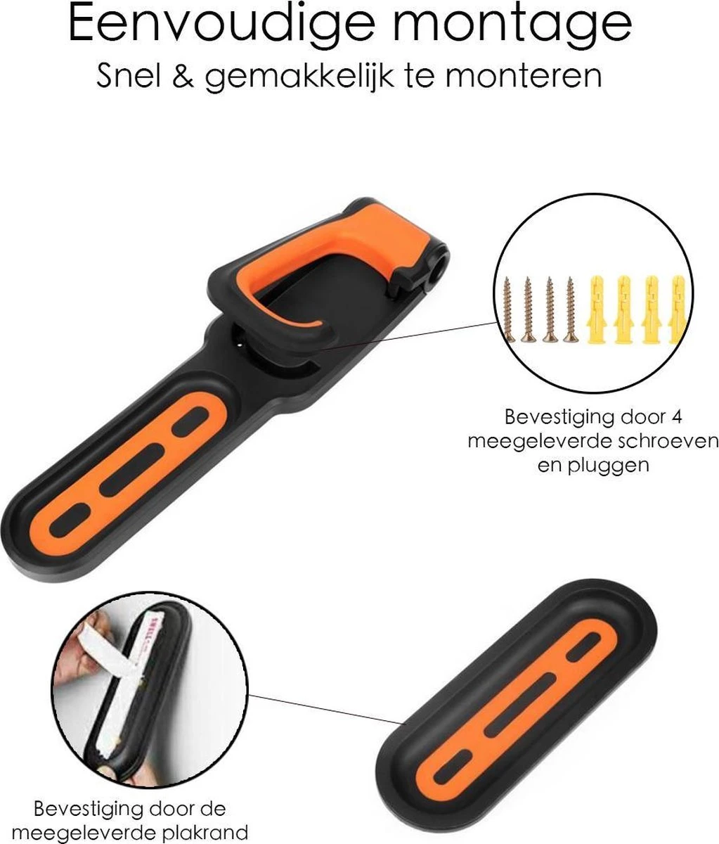 Fiets Ophangbeugel - Zwart / Oranje - Cycling WallMount - Muurhouder Fiets - Muurbeugel Wandhouder Wandbeugel - Muurbevestiging Ophangsysteem - Muur Houder Fietsbeugel Fietshaak 8 Fiets Ophangbeugel - Zwart / Oranje - Cycling WallMount - Muurhouder Fiets - Muurbeugel Wandhouder Wandbeugel - Muurbevestiging Ophangsysteem - Muur Houder Fietsbeugel Fietshaak - Afbeelding 6