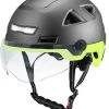 Vito E-Light Speed Pedelec Helm Met Vizier Mat Zwart Geel S/M 55/58cm | Snorfiets Helm Snorscooter | Geschikt Voor Helmplicht -Fietsenwinkel 1029x1200