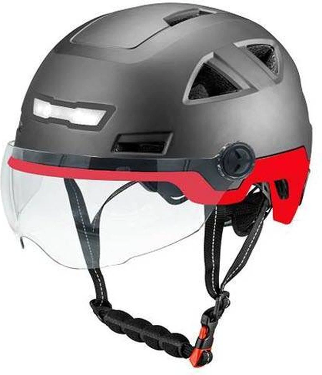 Vito E-Light Zwart Rood Met Vizier L/XL 58-61 Cm | Speed Pedelec Helm | NTA 8776 Goedgekeurd | Snorfiets Helm Snorscooter | Geschikt Voor Helmplicht Blauw Kenteken 3 Vito E-Light Zwart Rood Met Vizier L/XL 58-61 Cm | Speed Pedelec Helm | NTA 8776 Goedgekeurd | Snorfiets Helm Snorscooter | Geschikt Voor Helmplicht Blauw Kenteken