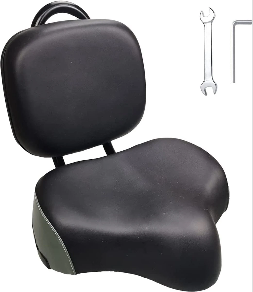 Merkloos Rugleuning Zadel - Fietszadel Met Rugleuning - Oversized - Comfortabel Zacht Zadel - Met PU Kussen 3 Merkloos Rugleuning Zadel - Fietszadel Met Rugleuning - Oversized - Comfortabel Zacht Zadel - Met PU Kussen