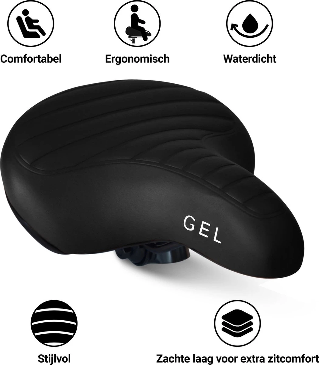 Philippe Sail Fietszadel Black Ribbed, Stijlvol En Comfortabel Zadel Voor Veel Fietsplezier, Ergonomisch, Zacht, GEL Zadel 3 Philippe Sail Fietszadel Black Ribbed, Stijlvol En Comfortabel Zadel Voor Veel Fietsplezier, Ergonomisch, Zacht, GEL Zadel