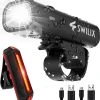 SWILIX ® - Fietsverlichting Set - Oplaadbare USB Led Fietslamp - Voor En Achter - Waterdicht - 4 Lichtstanden - Zwart -Fietsenwinkel 1058x1200