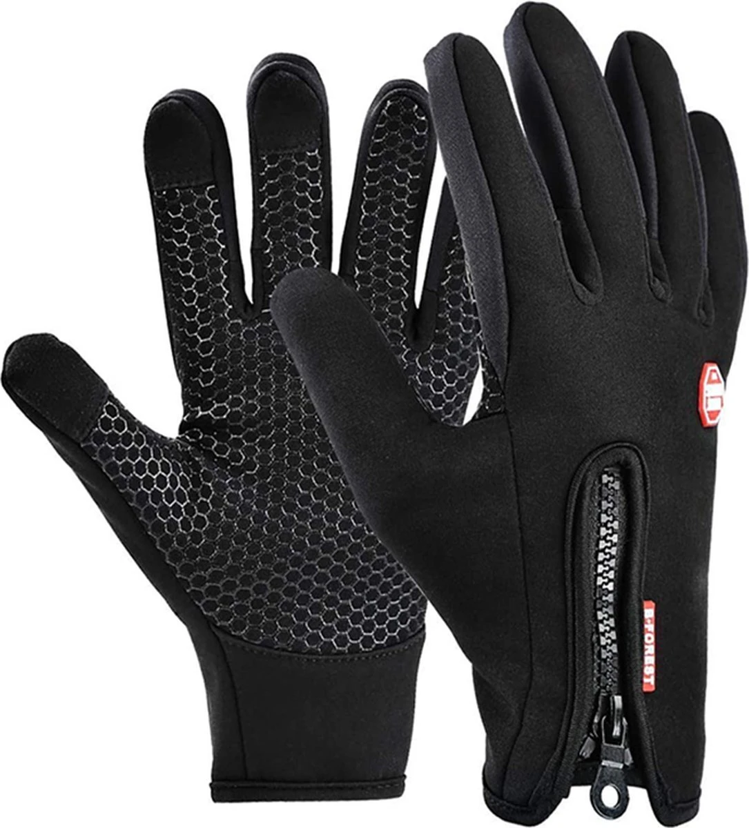 Fietshandschoenen Winter - Handschoenen - Sport Handschoenen Met Rits - Touchscreen Telefoon - Anti Slip Gloves - Heren / Dames - Maat L - Zwart - Sinterklaas Cadeau - Kerst Cadeautje - Black Friday 2022 Deals 3 Fietshandschoenen Winter - Handschoenen - Sport Handschoenen Met Rits - Touchscreen Telefoon - Anti Slip Gloves - Heren / Dames - Maat L - Zwart - Sinterklaas Cadeau - Kerst Cadeautje - Black Friday 2022 Deals