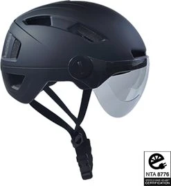 Lightyourbike ROADSTER ® Speed Pedelec Helm Met Vizier & Verlichting - NTA 8776 - Helm Snorscooter - Helm Speed Pedelec - Zwart