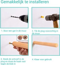 Fiets Ophangsysteem Van Massief Beukenhout | 2 Stuks | 32cm | Ophangbeugel | Muurbeugel Fiets | &ERGY -Fietsenwinkel 1108x1200