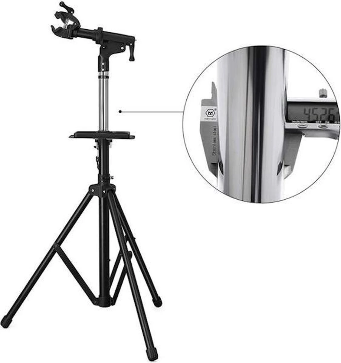 Merkloos Decopatent® PRO Montagestandaard Fiets - 360° Draaibaar - Verstelbaar + Gereedschapsbakje - Fiets Montage Reparatie Standaard 11 Merkloos Decopatent® PRO Montagestandaard Fiets - 360° Draaibaar - Verstelbaar + Gereedschapsbakje - Fiets Montage Reparatie Standaard - Afbeelding 9