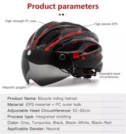 Zacro Fietshelm - Met Bril En Waarschuwingslampje - Nacht Veiligheidshelmen Fietshelm - Verstelbaar - Voor Volwassenen, MTB, Stadsfietsen - Rood En Zwart 18 Zacro Fietshelm - Met Bril En Waarschuwingslampje - Nacht Veiligheidshelmen Fietshelm - Verstelbaar - Voor Volwassenen, MTB, Stadsfietsen - Rood En Zwart -Fietsenwinkel 1132x1200
