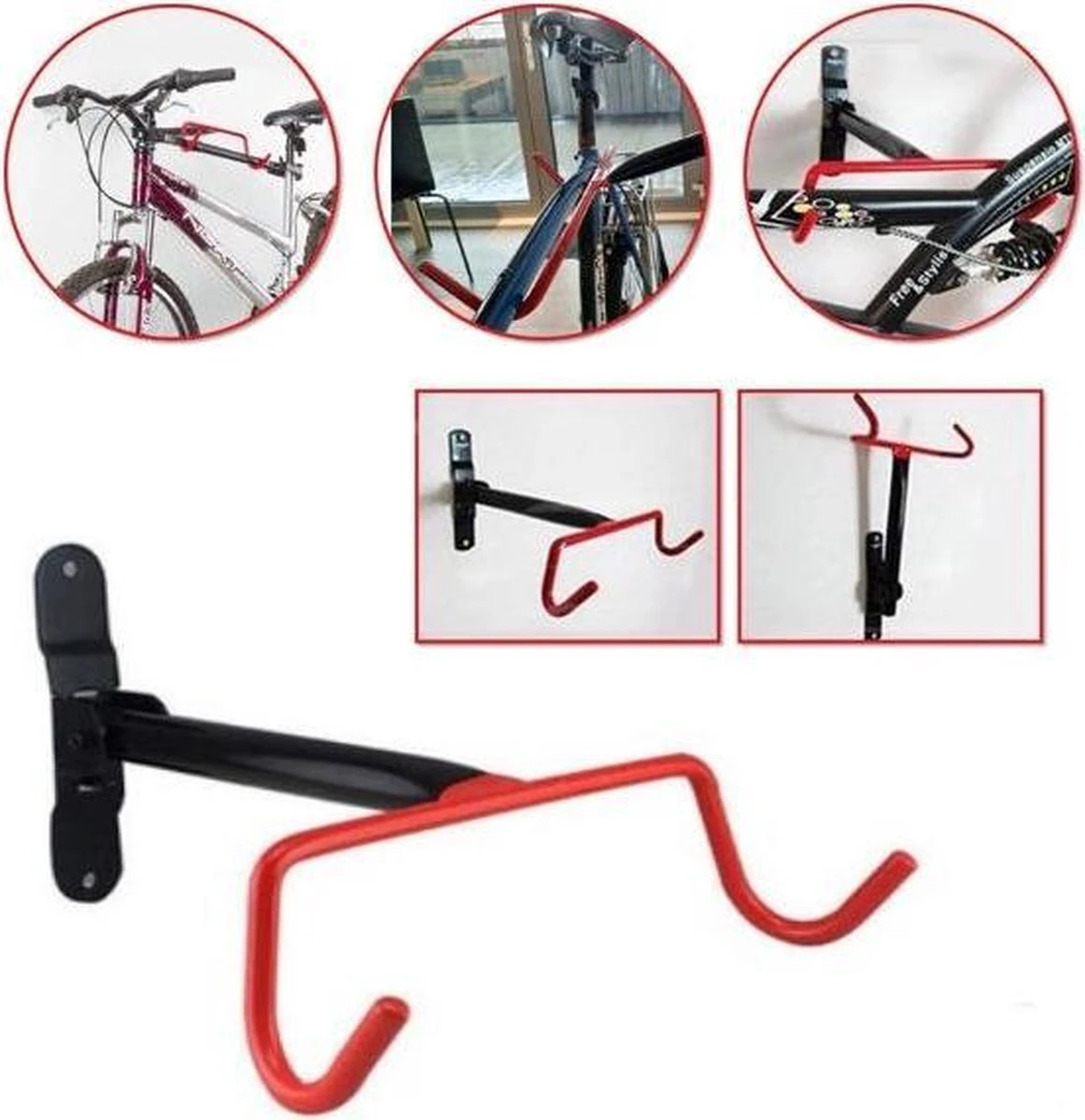 Merkloos Decopatent® Fiets Ophangsysteem Inklapbaar - Fietshaak - Wand Ophangbeugel - Muurbeugel Fiets - Fiets Ophangbeugel - Fietsbeugel 3 Merkloos Decopatent® Fiets Ophangsysteem Inklapbaar - Fietshaak - Wand Ophangbeugel - Muurbeugel Fiets - Fiets Ophangbeugel - Fietsbeugel