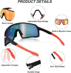 DOWO® - Fietsbrillen - Sportbrillen - Professionele Fietsbril - Lichtgewicht Racefiets 14 DOWO® - Fietsbrillen - Sportbrillen - Professionele Fietsbril - Lichtgewicht Racefiets -Fietsenwinkel 1172x1200