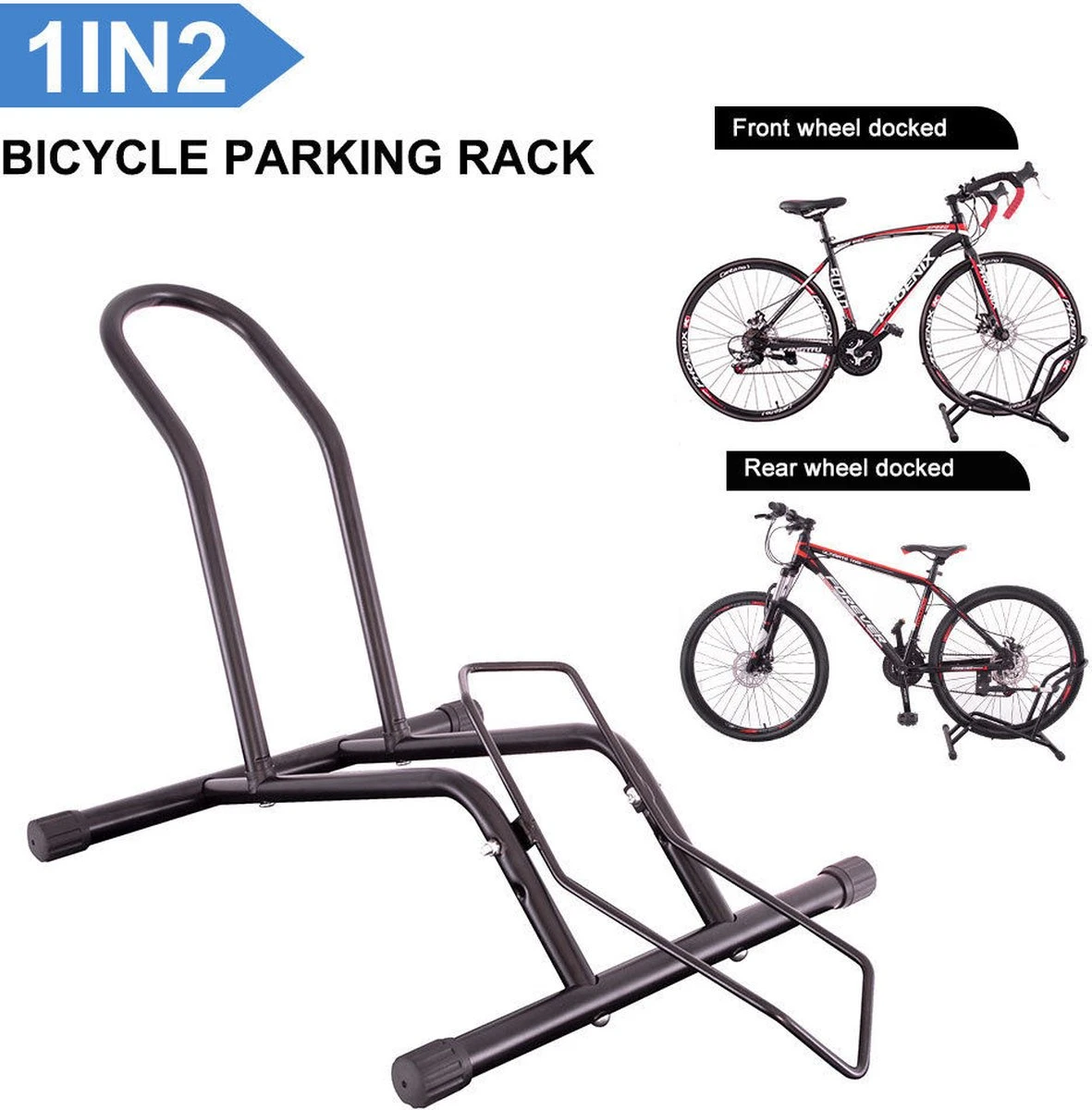 Merkloos Decopatent® Fietsenrek Voor Of Achterwiel - Fietsen Rek Racefiets, Mountainbike, Mtb Etc - Fietshouder - Achterwiel Standaard / Voorwiel Standaard - Bike Stand - Fietsstandaard Fietsen - Zwart 3 Merkloos Decopatent® Fietsenrek Voor Of Achterwiel - Fietsen Rek Racefiets, Mountainbike, Mtb Etc - Fietshouder - Achterwiel Standaard / Voorwiel Standaard - Bike Stand - Fietsstandaard Fietsen - Zwart