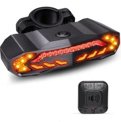 B-care Elektrische Fietsverlichting - Inclusief Afstandsbediening En Richtingaanwijzers - Fietsalarm - Anti Diefstal Alarm - Fiets Achterlicht - Fietsbel - Fiets Accessoires