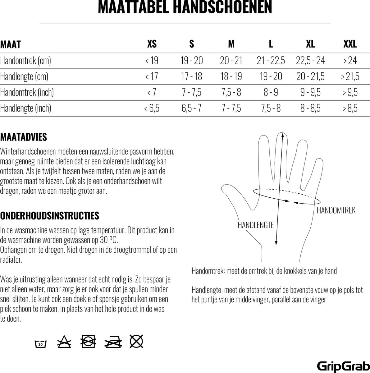 GripGrab - Ride Windproof Winter Gevoerde Padded Fietshandschoenen - Zwart - Unisex - Maat L 7 GripGrab - Ride Windproof Winter Gevoerde Padded Fietshandschoenen - Zwart - Unisex - Maat L - Afbeelding 5