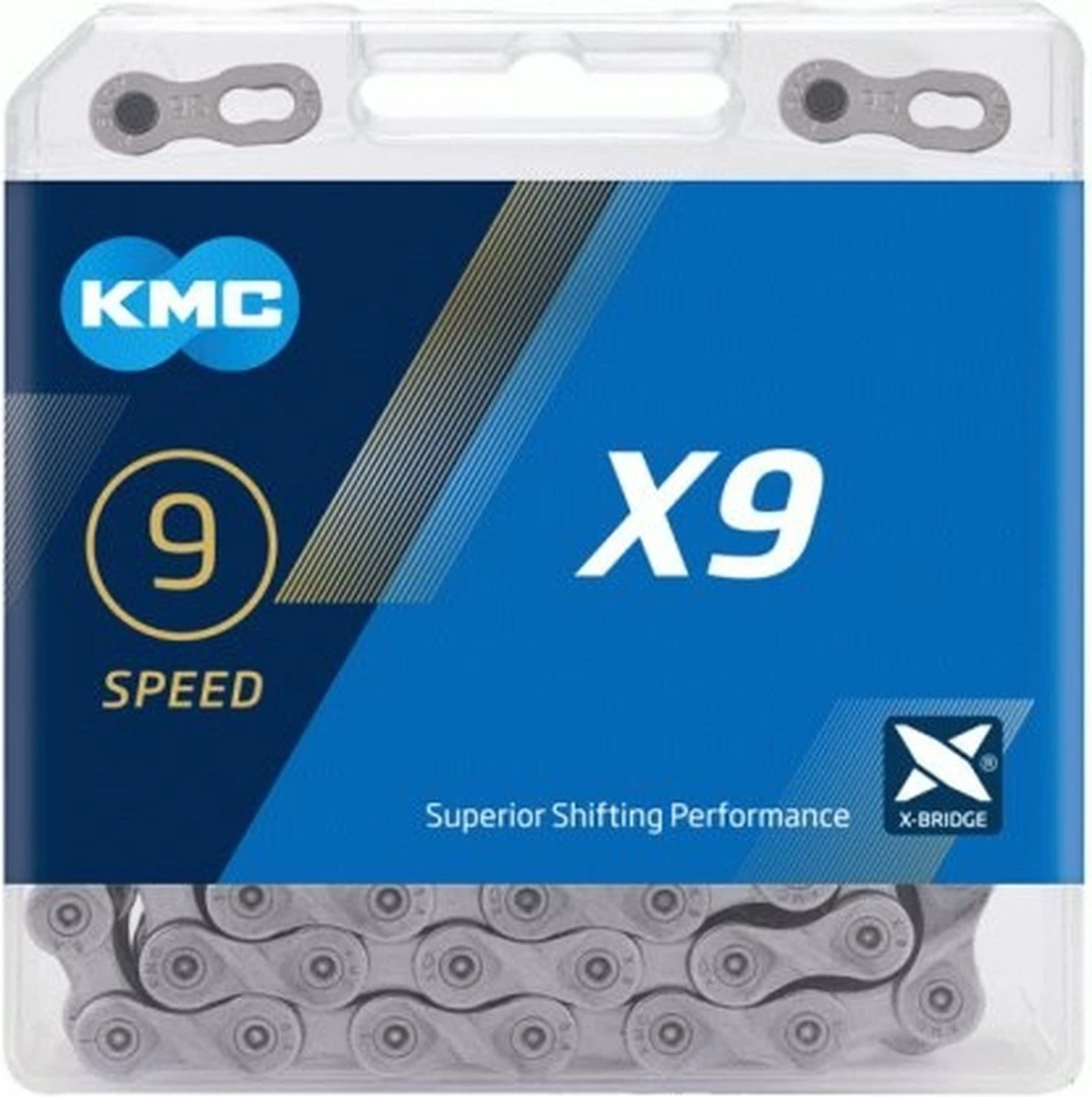 Ketting 9 Speed KMC X9 114 Schakels - Grijs 10 Ketting 9 Speed KMC X9 114 Schakels - Grijs - Afbeelding 8
