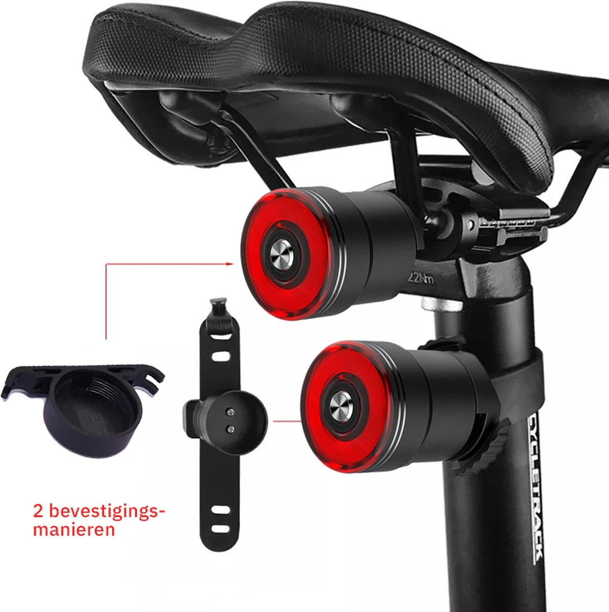 Lightyourbike ® BRAKE - Achterlicht Racefiets, Mountainbike & Stadsfiets - Slim Remlicht - LED & Oplaadbaar 9 Lightyourbike ® BRAKE - Achterlicht Racefiets, Mountainbike & Stadsfiets - Slim Remlicht - LED & Oplaadbaar - Afbeelding 7