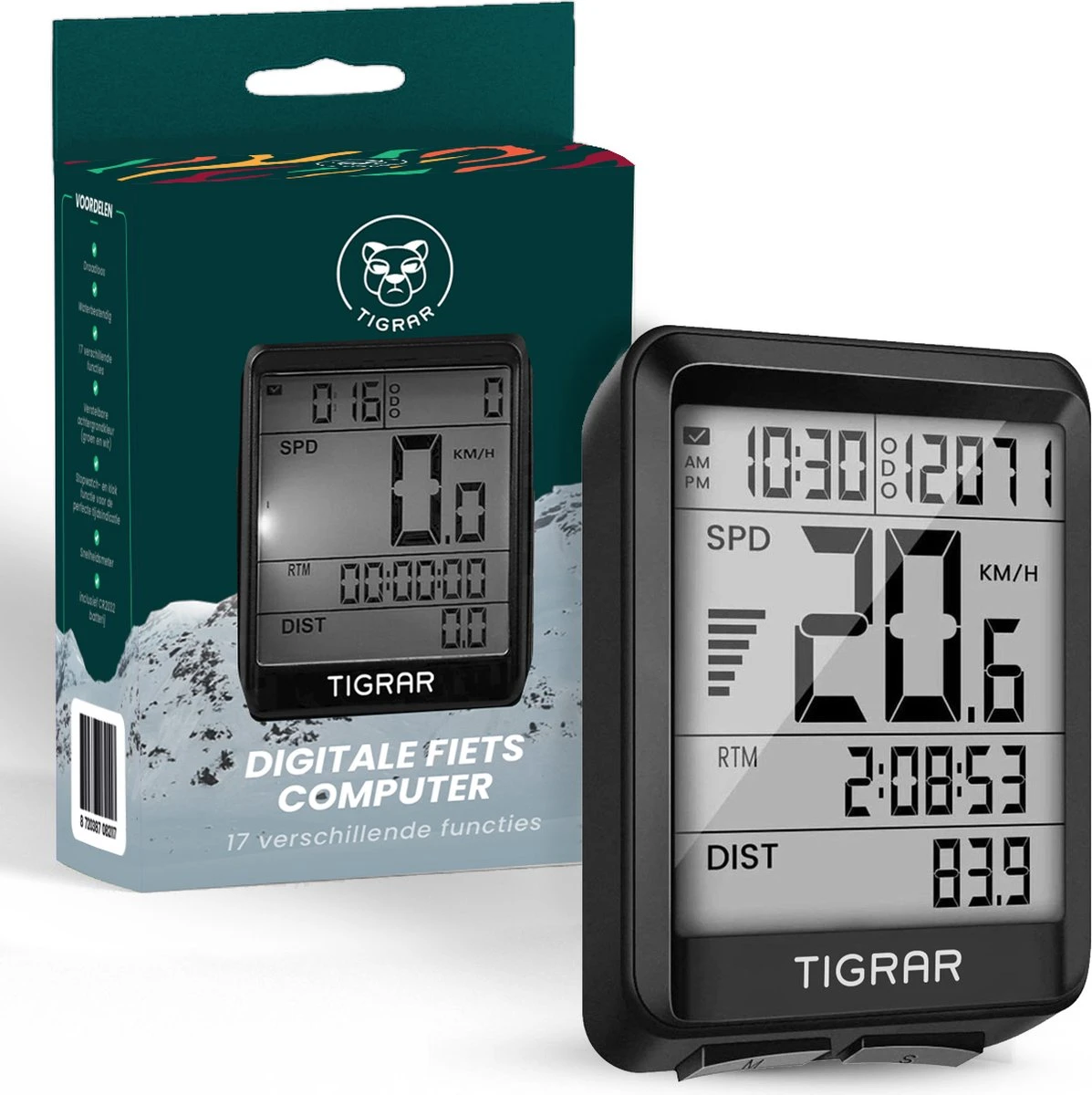 Kilometerteller Fiets - Fietscomputer Draadloos - KM Teller Fiets - Waterdicht Met 17 Functies Snelheidsmeter 3 Kilometerteller Fiets - Fietscomputer Draadloos - KM Teller Fiets - Waterdicht Met 17 Functies Snelheidsmeter