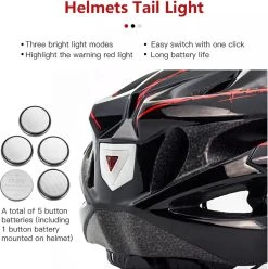 Zacro Fietshelm - Met Bril En Waarschuwingslampje - Nacht Veiligheidshelmen Fietshelm - Voor Volwassenen, MTB, Stadsfietsen - Wit En Zwart 14 Zacro Fietshelm - Met Bril En Waarschuwingslampje - Nacht Veiligheidshelmen Fietshelm - Voor Volwassenen, MTB, Stadsfietsen - Wit En Zwart -Fietsenwinkel 1197x1200 3