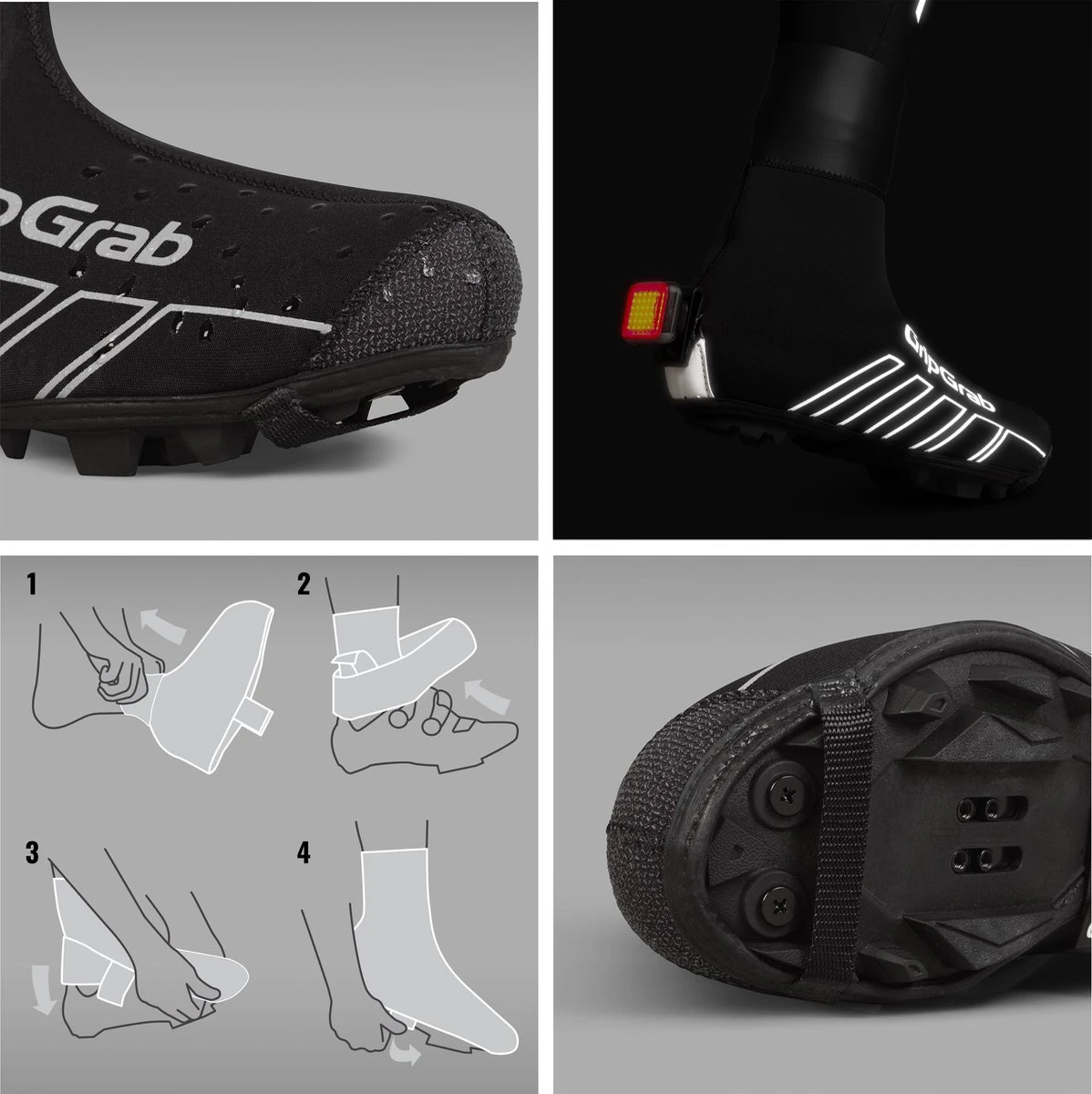 GripGrab - RaceThermo X Waterproof Winter MTB Gravel Fietsoverschoenen Mountainbike - Zwart - Unisex - Maat XL 4 GripGrab - RaceThermo X Waterproof Winter MTB Gravel Fietsoverschoenen Mountainbike - Zwart - Unisex - Maat XL - Afbeelding 3