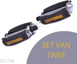 ESTARK® Klassieke Fietspedalen - Set Van Twee - Anti-Slip Fietspedalen Set Met Reflectoren - Pedaal Zwart Zilver - Fiets Pedalen Trappers Fiets Pedaal - Fietstrappers - Losse Trappers - 2 STUKS - Pedalen 13 ESTARK® Klassieke Fietspedalen - Set Van Twee - Anti-Slip Fietspedalen Set Met Reflectoren - Pedaal Zwart Zilver - Fiets Pedalen Trappers Fiets Pedaal - Fietstrappers - Losse Trappers - 2 STUKS - Pedalen -Fietsenwinkel 1200x1002