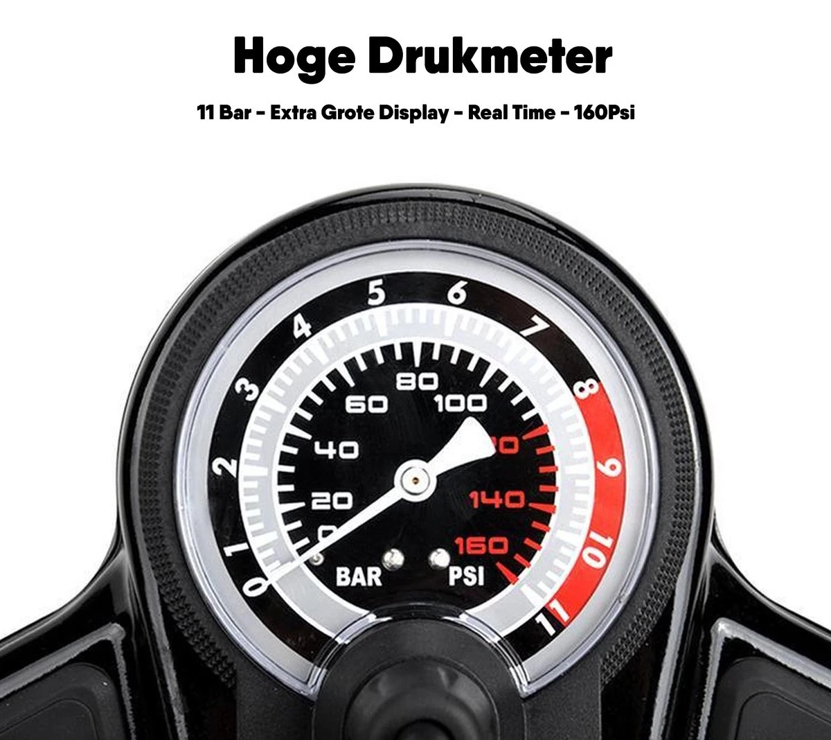 Matzwarte Fietspomp Met Drukmeter én Extra Ventielen - Multifunctioneel Mondstuk – Schrader En Presta – Aluminium Lichtgewicht Vloerpomp – Ballenpomp/ Scooterpomp/ Autobandenpomp 5 Matzwarte Fietspomp Met Drukmeter én Extra Ventielen - Multifunctioneel Mondstuk – Schrader En Presta – Aluminium Lichtgewicht Vloerpomp – Ballenpomp/ Scooterpomp/ Autobandenpomp - Afbeelding 3