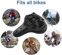 FIEZIO Fietszadel Ergonomisch Dual Shock Memory Foam Zwart Unisex Dames Heren - Extra Comfortabel - Fiets Zadel -Fietsenwinkel 1200x1078