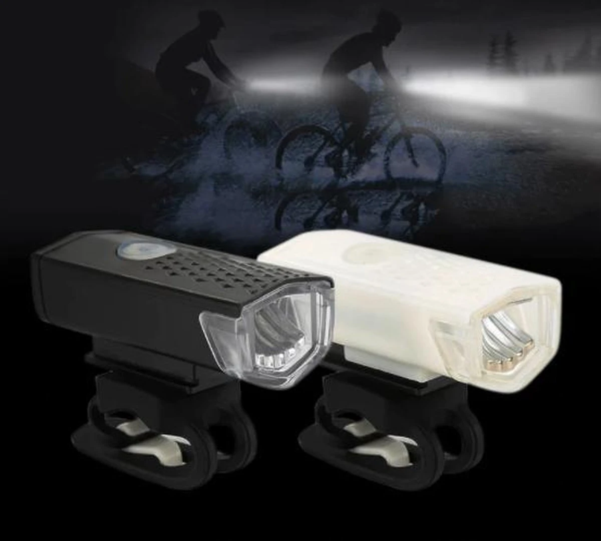 Waterdichte Oplaadbare Fietslamp Voor En Achter - 300 Lumen - Superfelle Fietsverlichting Met USB-kabel - Combi Deal 5 Waterdichte Oplaadbare Fietslamp Voor En Achter - 300 Lumen - Superfelle Fietsverlichting Met USB-kabel - Combi Deal - Afbeelding 3