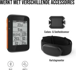 LHP BC200 Fietscomputer Draadloos 3-in-1 Bundel - Hartslagmeter Borstband - Cadanssensor - Kilometerteller GPS - 80+ Functies - 2.4 Inch LCD Scherm - Bluetooth & ANT+ -Fietsenwinkel 1200x1093 6