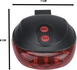 Fiets Achterlicht - LED Licht Met Laser - Fiets Lamp - Waterdicht - Racefiets Verlichting - Inclusief Batterijen - Rheme 26 Fiets Achterlicht - LED Licht Met Laser - Fiets Lamp - Waterdicht - Racefiets Verlichting - Inclusief Batterijen - Rheme -Fietsenwinkel 1200x1096 2