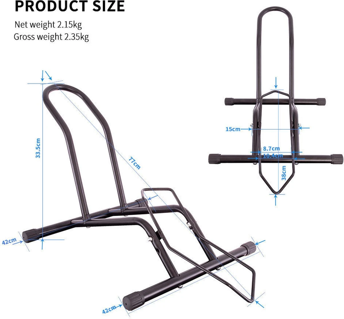 Merkloos Decopatent® Fietsenrek Voor Of Achterwiel - Fietsen Rek Racefiets, Mountainbike, Mtb Etc - Fietshouder - Achterwiel Standaard / Voorwiel Standaard - Bike Stand - Fietsstandaard Fietsen - Zwart 7 Merkloos Decopatent® Fietsenrek Voor Of Achterwiel - Fietsen Rek Racefiets, Mountainbike, Mtb Etc - Fietshouder - Achterwiel Standaard / Voorwiel Standaard - Bike Stand - Fietsstandaard Fietsen - Zwart - Afbeelding 5