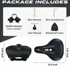 BOTC Fietszadel - Unisex - Extra Comfortabel - Inclusief Waterdichte Zadelhoes - Ventilerend -Fietsenwinkel 1200x1141 10