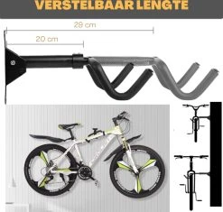 W&Z WallMount Fietsdrager - Ophangbeugel - Muurbeugel Fiets - Fietsbeugel - Opbergbeugel - Fiets Ophangsysteem -Fietsenwinkel 1200x1142 6