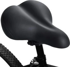 FIEZIO Fietszadel Ergonomisch Dual Shock Memory Foam Zwart Unisex Dames Heren - Extra Comfortabel - Fiets Zadel