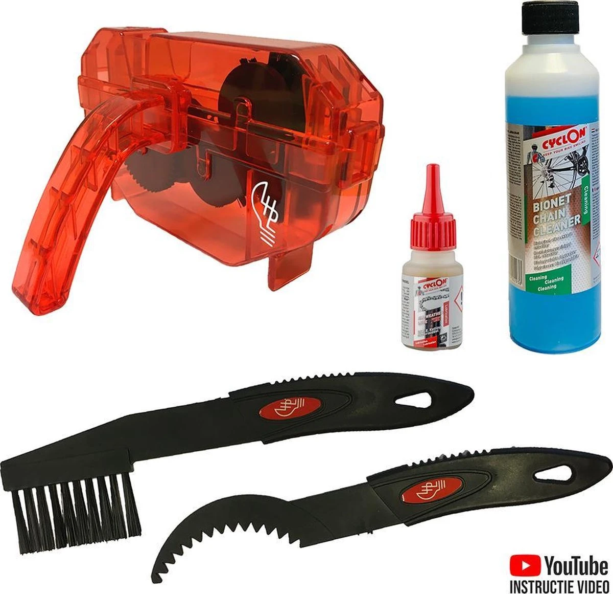 LHP Fietsketting Reiniger Apparaat 5-in-1 - Cyclon Ontvetter 250 Ml & All Weather Lube 25 Ml 3 LHP Fietsketting Reiniger Apparaat 5-in-1 - Cyclon Ontvetter 250 Ml & All Weather Lube 25 Ml