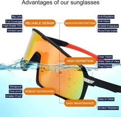 DOWO® - Fietsbrillen - Sportbrillen - Professionele Fietsbril - Lichtgewicht Racefiets 13 DOWO® - Fietsbrillen - Sportbrillen - Professionele Fietsbril - Lichtgewicht Racefiets -Fietsenwinkel 1200x1163