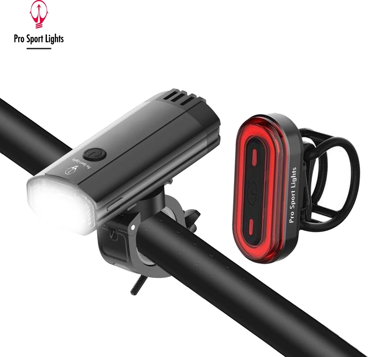 1200 Lumen & 100 Lumen Pro Sport Lights Fietsverlichtingsset - LED Fietslampen USB Oplaadbaar 5 1200 Lumen & 100 Lumen Pro Sport Lights Fietsverlichtingsset - LED Fietslampen USB Oplaadbaar - Afbeelding 3