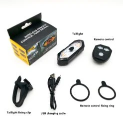 GoShops FY-1820 - Richtingaanwijzer Fiets - Knipperlichting - Fietsverlichting - LED - USB Oplaadbaar - Waterbestendig - Afstandsbediening - Draadloos - Verstelbaar - Achterlicht Fiets -Fietsenwinkel 1200x1176 1