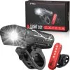 Strex LED Fietsverlichting Set - Voorlicht En Achterlicht - USB Oplaadbaar - Fietslamp - Fietslampjes - Zwart -Fietsenwinkel 1200x1177 2