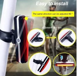 Merkloos LED Fiets Achterlicht USB Oplaadbare - Marktleider 110 Lumen Helderheid - IP65 Waterbestendig - Supersnel Installatie - Horizontaal Of Verticaal - Voor Zadel, Zadelpen Of Helm -Fietsenwinkel 1200x1180