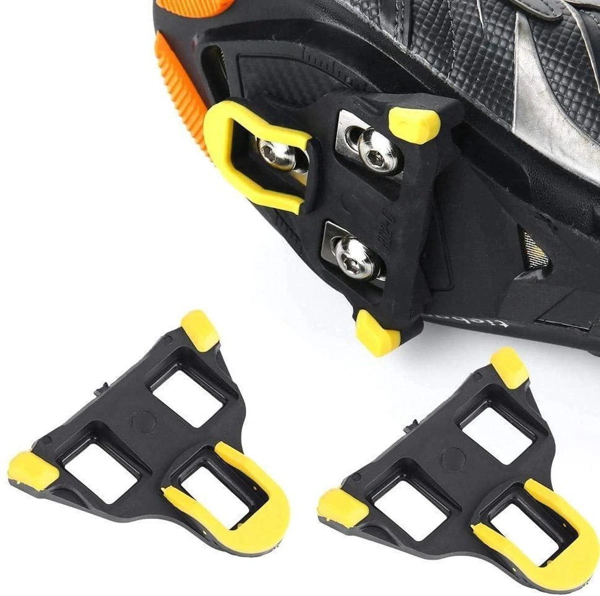 Schoenplaatjes SPD-SL Geschikt Voor Shimano SPD SL Pedalen - Geel - Niet Origineel 6 Schoenplaatjes SPD-SL Geschikt Voor Shimano SPD SL Pedalen - Geel - Niet Origineel - Afbeelding 4