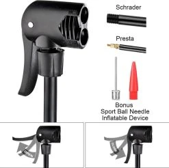 Matzwarte Fietspomp Met Drukmeter én Extra Ventielen - Multifunctioneel Mondstuk – Schrader En Presta – Aluminium Lichtgewicht Vloerpomp – Ballenpomp/ Scooterpomp/ Autobandenpomp 17 Matzwarte Fietspomp Met Drukmeter én Extra Ventielen - Multifunctioneel Mondstuk – Schrader En Presta – Aluminium Lichtgewicht Vloerpomp – Ballenpomp/ Scooterpomp/ Autobandenpomp -Fietsenwinkel 1200x1193 3