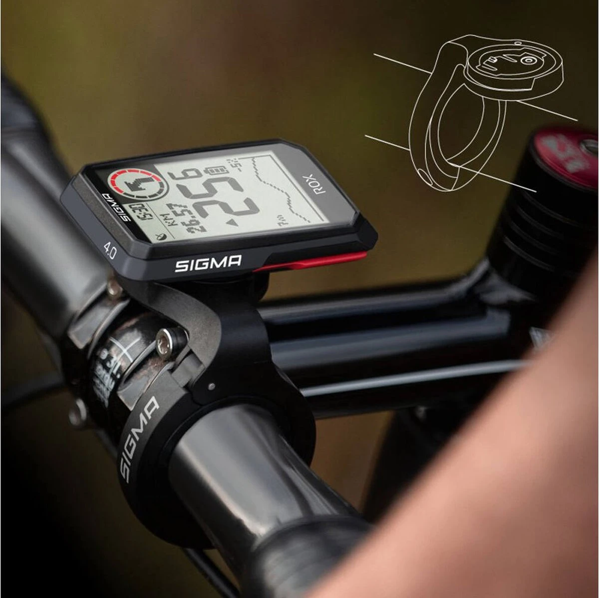 Sigma Sport ROX 4.0 GPS Fietscomputer - HR Top Mount Set - Zwart 11 Sigma Sport ROX 4.0 GPS Fietscomputer - HR Top Mount Set - Zwart - Afbeelding 9