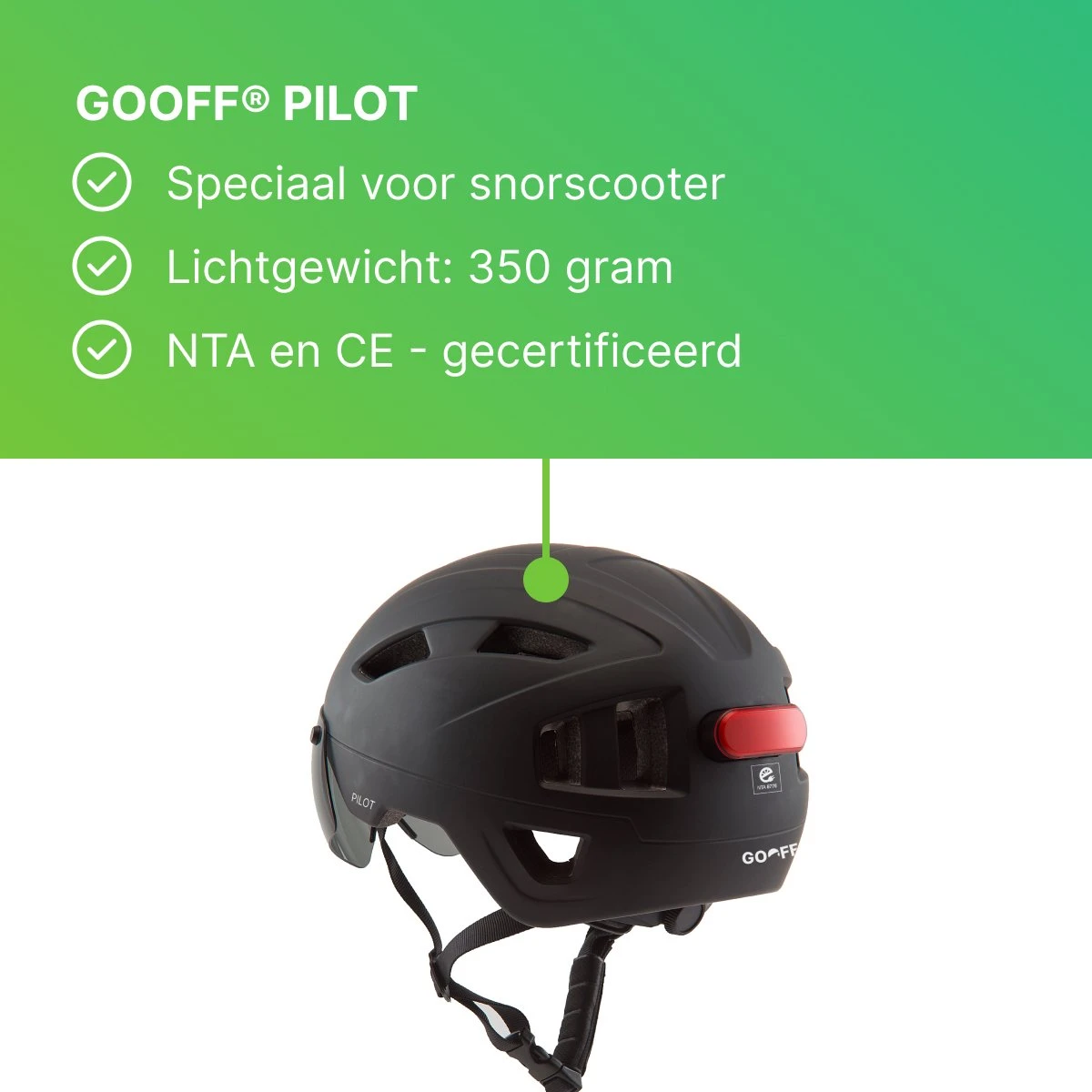 GOOFF® PILOT 3 In 1 Snorscooterhelm Met Afneembaar Vizier - Matzwart - Lichtgewicht Snorfiets Helm - NTA Gecertificeerd Speed Pedelec Helm - Geschikt Voor Blauw Kenteken Snorscooter En Snorfiets - Maat M - Voor Vrouwen En Mannen 4 GOOFF® PILOT 3 In 1 Snorscooterhelm Met Afneembaar Vizier - Matzwart - Lichtgewicht Snorfiets Helm - NTA Gecertificeerd Speed Pedelec Helm - Geschikt Voor Blauw Kenteken Snorscooter En Snorfiets - Maat M - Voor Vrouwen En Mannen - Afbeelding 2