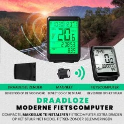 Strex Draadloze Fietscomputer - 17 Functies - Extra Groot Scherm - Draadloze Fiets Computer Draadloos Waterdicht - NL Handleiding -Fietsenwinkel 1200x1200 1033