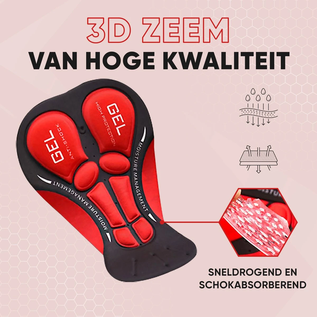 Fietsonderbroek Dames Heren Met Zeem - Fietsbroek - Fietsondergoed - Wielerbroek - L 11 Fietsonderbroek Dames Heren Met Zeem - Fietsbroek - Fietsondergoed - Wielerbroek - L - Afbeelding 9