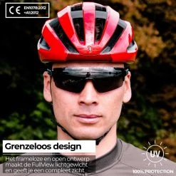 BBB Cycling FullView Fietsbril - Frameless Zonnebril - Wielrenbril Met 3 Lenzen - Glanzend Zwart - BSG-63 -Fietsenwinkel 1200x1200 172