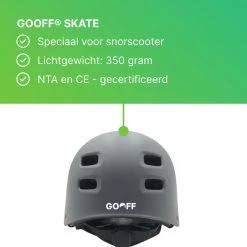 GOOFF® Skate Snorscooter Helm | Brede Pasvorm | 14x Ventilatie | Matgrijs | Lichtgewicht (L) -Fietsenwinkel 1200x1200 223