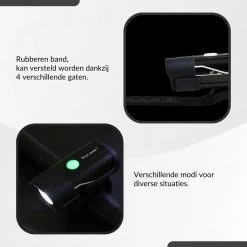 Lovnix - Oplaadbare Fietslamp LED Verlichting Set - USB Oplaadbaar - Fietslicht Met LED Lamp - Voor- En- Achter Licht - Regenbestendig - Geschikt Voor Mountainbike Fietsen Wandelen Speleologie -Fietsenwinkel 1200x1200 261