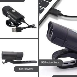 Lovnix - Oplaadbare Fietslamp LED Verlichting Set - USB Oplaadbaar - Fietslicht Met LED Lamp - Voor- En- Achter Licht - Regenbestendig - Geschikt Voor Mountainbike Fietsen Wandelen Speleologie -Fietsenwinkel 1200x1200 262
